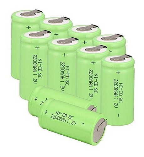 Baterías Recargables Ni-cd Sub C, 1.2v, 2200mah (verde