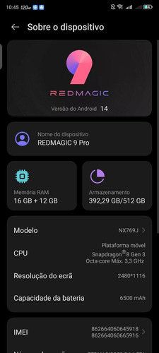 Celular Gamer Redmagic 9 Pro (Usado)