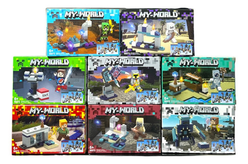 Set Minifiguras Minecraft My World Bloques De Construccion