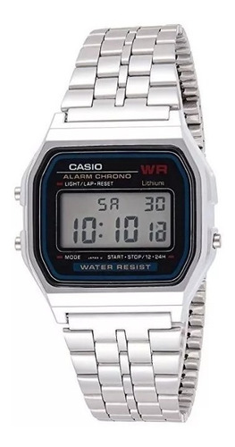 Reloj Casio Vintage Unisex Digital A159 Crono Alarma Acero 