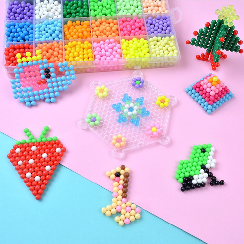 3000pcs Agua Magic Beads Set Rompecabezas Niños Juguetes Edu