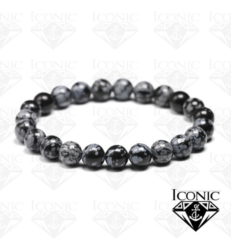 Pulseras Manillas Piedra Obsidiana 8mm Iconic Store