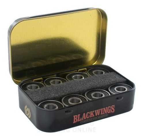 Imagen 2 de 6 de Rulemanes Skate Woodoo Blackwings Abec9