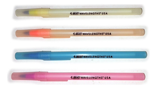 4 Antiguas Biromes Lapiceras Boli Bic Wavelengths Usa Dec.90