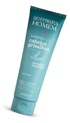 Shampoo Homem Bio Extratus 250ml Cabelos Grisalhos Sem Sal