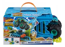 Comprar Hot Wheels Monster Trucks Mega Wrex Jaula Y Accesorios 30cm