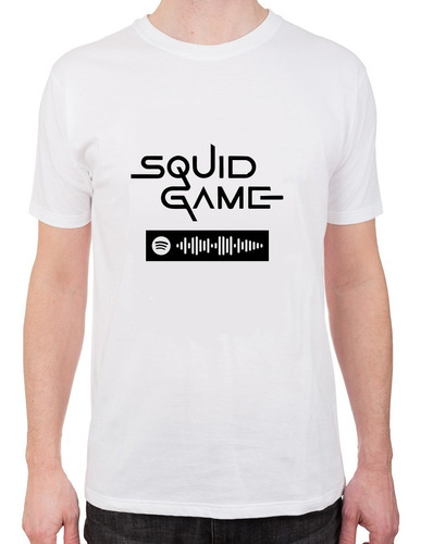 Remera Squid Game Juego Calamar Escanear Codigo Spotify