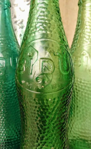 Botella Labrada Antigua Refresco Cola Nacional Bidú De Colec