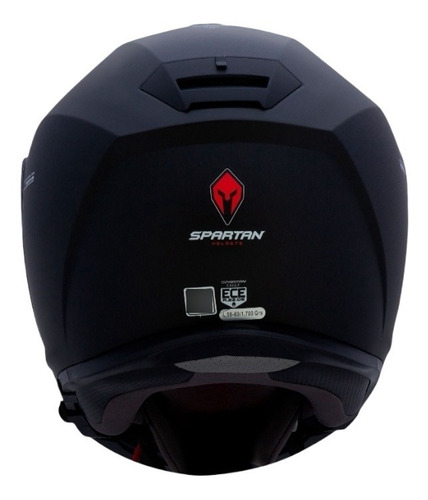 Imagen 4 de 6 de Casco Spartan Gecko Abatible Negro Mate