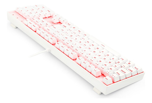 Redragon Mitra Single Color Lunar White Switch Preto Lunar White Português Abnt2