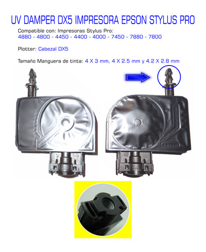 Uv Damper Dx5 Impresora Epson Cant. 8
