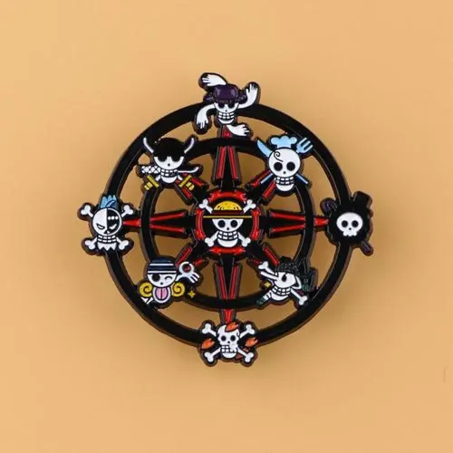Anime One Piece Monkey D. Luffy Broche Pin Preto ~ | Parcelamento