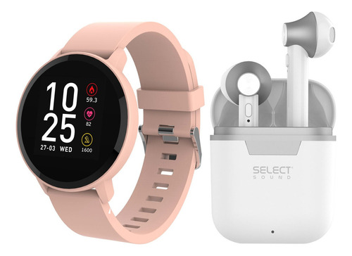 Audífonos In-ear Inalámbricos Con Smartwatch Gratuito Color Rosa Select Sound