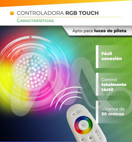 Imagen 3 de 8 de Controladora Para Luces De Pileta Rgb Color Touch
