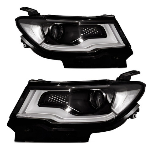Par Farol Compass 17 A 21 Eletrico Com Motor Com Xenon E Led