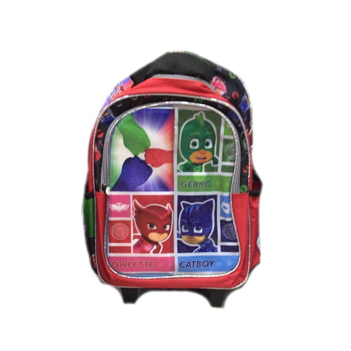 Mochila Carrito Pj Masks 14 Pulgadas Cuotas Plumitaa Mpj788