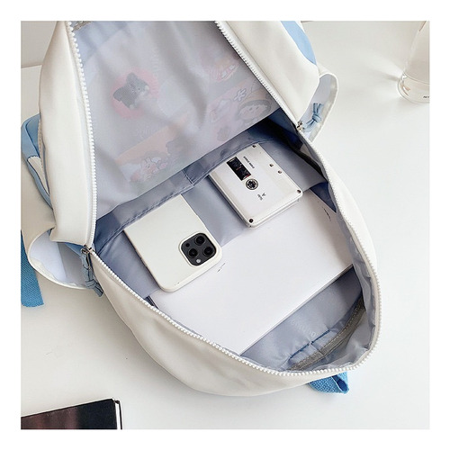Mochila Escolar De Gran Capacidad Mochila Linda Y Versátil Bolsa Transparente Trae 2piezas