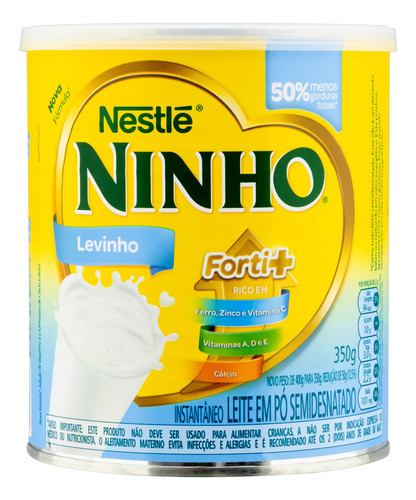 Leite Pó Instantâneo Semidesnatado Ninho Levinho Forti+ Lata 350g