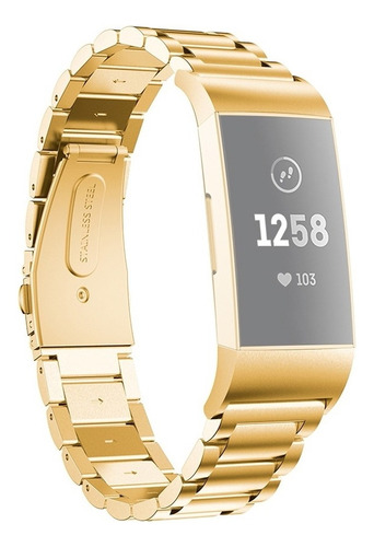 Correa De Reloj De Acero Inoxidable Para Fitbit Charge 4