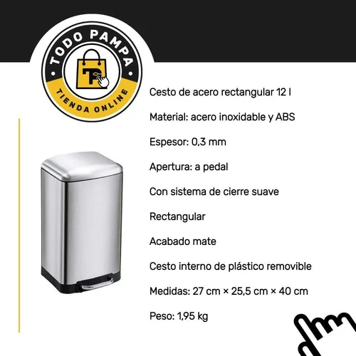 Medidas tacho de basura 12 litros hotsell