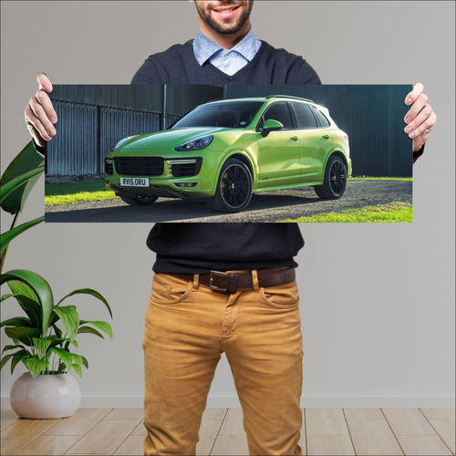 Cuadro 30x80cm Auto 2015 Porsche Cayenne Gts Uk 931