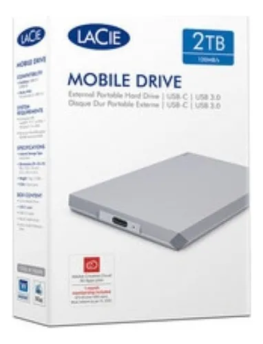 Disco Duro Externo 2tb Seagate Lacie Mobile Sthg2000400 /v Color Plateado