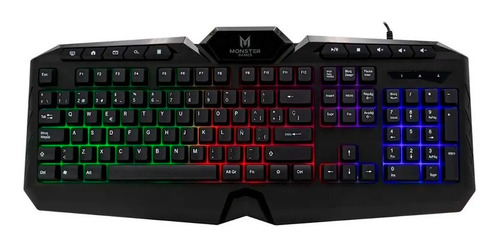 Teclado Gamer Monster Games Onset Membrana Usb