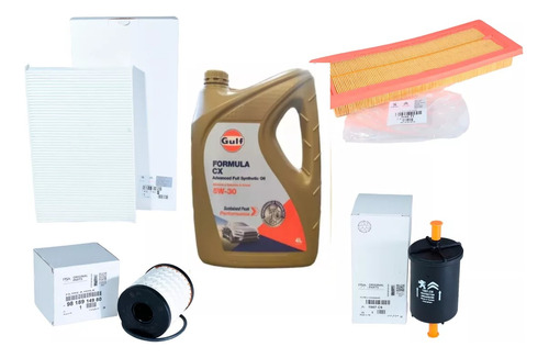 Kit 4 Filtros + Aceite Gulf 5w30 4l Peugeot 308 408 1.6 Thp