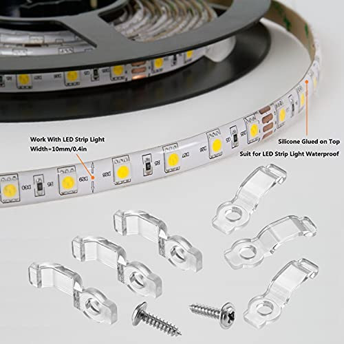 Tira De Luces Led Mmsd, Paquete De 100 Soportes De Montaje