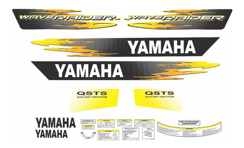 Kit Adesivo Compatível Jet Ski Yamaha Wave Raider - Cores