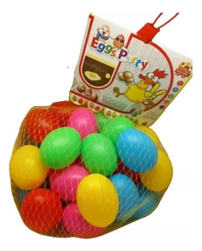 Pack 30 Huevos Plástico-realistas Colores Juego Decoración
