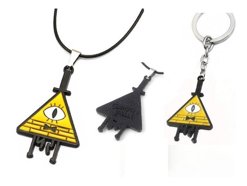 Set Collar Y Llavero Bill Gravity Falls Envio Gratis 