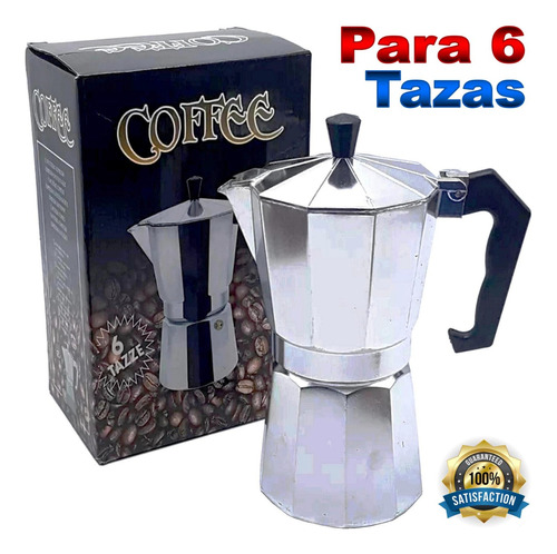 Cafetera Greca De Aluminio Para 6 Tazas De Cafe Molido