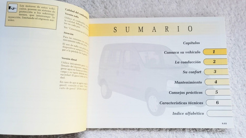 Manual Uso Propietario Mantenimiento Renault Kangoo Original