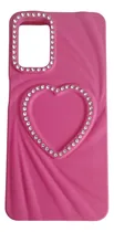 Comprar Funda Silicone Case Corazon Strass Para Samsung Galaxy A13 Fucsia Silicone Case Corazon Strass