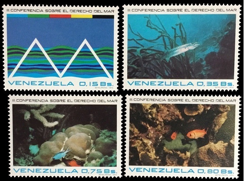 Fauna - Peces - Derecho Del Mar - Venezuela - Serie Mint 