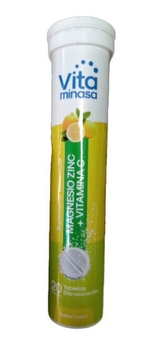 Magnesio Zinc + Vitamina C 20 Tabletas Efervescentes