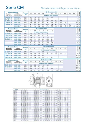 Bomba Centrifuga Ebara Cmr 100 1 Hp Imp,brce,trifasica