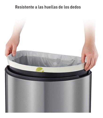 Bote De Basura Con Sensor Semiredondo Acero 47l Eko Mirage