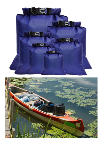 6x Juego De Bolsas Secas Impermeables Sacos Secos Azul Azul