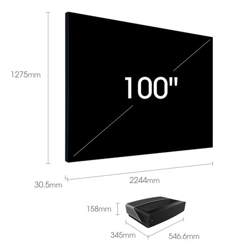 Imagen 4 de 9 de Televisor Láser Smart De 100 Pulgadas 4k Android Tv Hisense