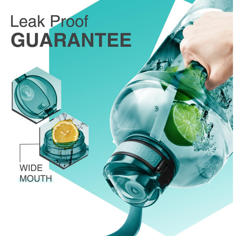 Gifubowa Botella De Agua Grande Motivacional De 3 Litros Con