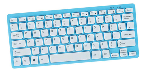 Teclado Com Fio 78 Chaves Compactos Práticos, Azul
