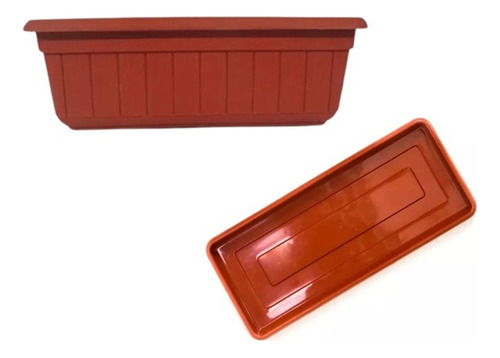 Macetero Jardinera Con Plato Rectangular N30