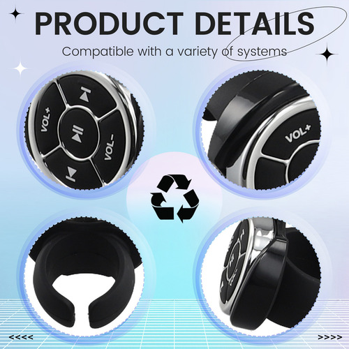 Para Botão De Mídia Sem Fio Com Controle Remoto Bluetooth