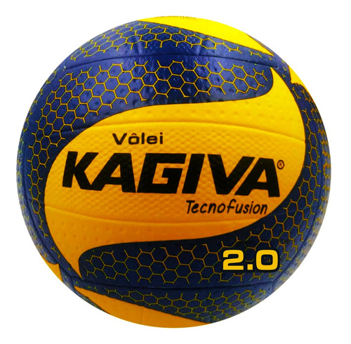 Bola De Vôlei 2.0 Amarelo E Azul Kagiva