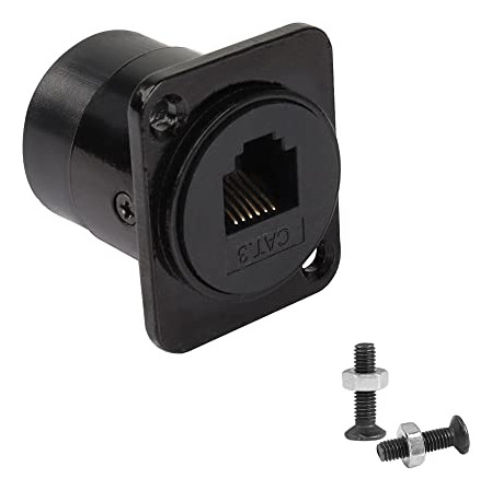 Pack Conector Rj12 Panel Mount Para Alarmas Y Telfonos