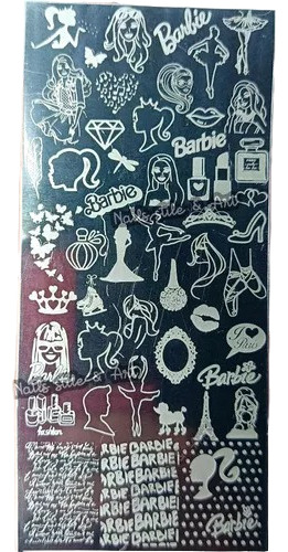Placa Para Sellos Uñas Barbie Nails