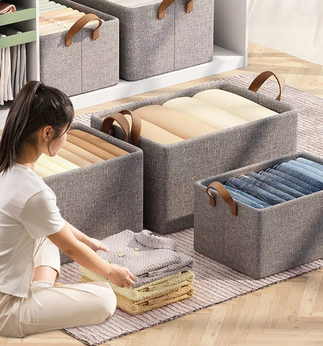 Kit 2, Organizador De Armario, Cesta Plegable Multiusos, Nue