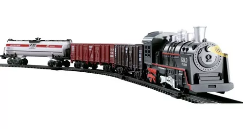 Trem Brinquedo Locomotiva Infantil 14 Peças Menino Inmetro Cor